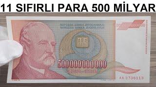 Avrupanın En Çok Sıfırlı Parası 500 Milyar