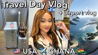 GHANA TRAVEL DAY VLOG || TRAVELING FROM USA TO GHANA || CRAZY 20 HR AIRPORT VLOG || GHANA VLOG 2024