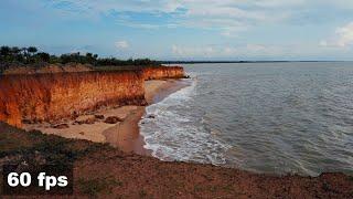 Ruby Cliffs at Dawn | Pristine Beach View for Relaxation | 3H 4K 60fps