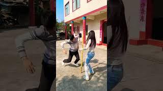 Pushpa Pushpa Lady punch Action | Pushpa Pushpa funny video #pushpa2 #pushpa #shorts #funny