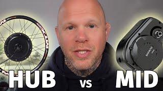 Which is best? Hub vs Mid Drive Ebikes - DEBUNKING hub-drive HATERS!