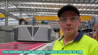 Two LandGlass glass tempering furnaces stand side by side in Australia