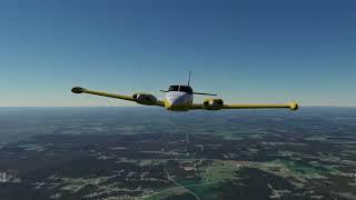 KCCO Newnan, GA to KMAC Macon, GA in X-Plane 12 VFR on VATSIM in th PA-30 vFlyteAir Twin Comanche