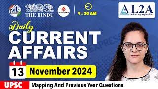 Most Important News UPSC Current Affairs 13 November 2024 |The Hindu & Indian Express Analysis|#upsc