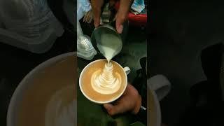 Practice Latte Art Rosetta #coffee #latteart #basic @dritanalsela @Baristaa @BaristaKim