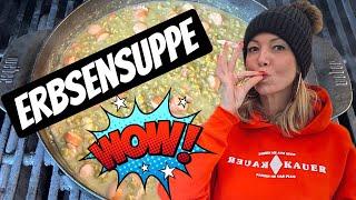 Deftige Erbsensuppe aus dem Dutch Oven