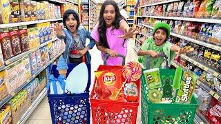 شفا و تحديات الحظ في سوق ! ضحك و إحراج !Shfa challenge collection at supermarket