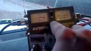 Tuning Wilson 2000 with Cobra & Astatic SWR meter