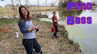 Fishing Mississippi Farm Ponds For Her First BASS.