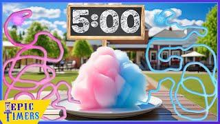 5 Minute Timer with Music and fun Cotton Candy timer bomb!