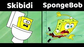 Spongebob Removing a Splinter VS Skibidi Toilet Animation