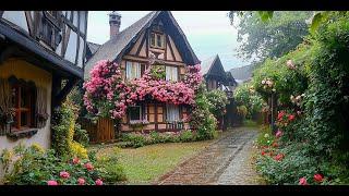 Gengenbach ,Germany walk in the rain 4K 60fps - Most beautiful German village,