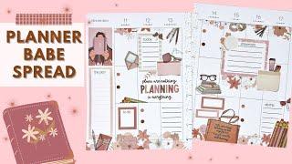 PLAN WITH ME | PLANNER BABE SPREAD | @rongrongdevoeillustration