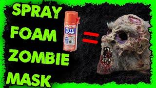 Spray Foam Zombie Mask DIY mask from home depot