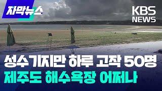 성수기지만 하루 고작 50명…제주도 해수욕장 어쩌나 / KBS 2024.07.29.