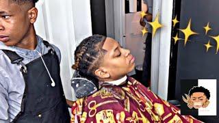 YOUNGEST BMORE BARBER TEMP HAIRCUT  TRANSFORMATION EDIT 