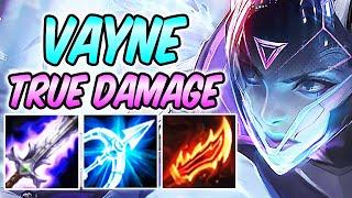S+ TRUE DAMAGE PROJECT VAYNE ADC FULL ATTACK SPEED ON-HIT | Build & Runes | S10 | League of Legends