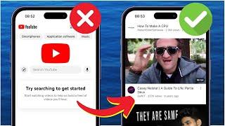 Fix Try Searching To Get Started YouTube Problem | YouTube Homepage Videos Not Showing