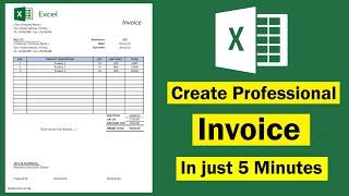 Create Professional Invoice Template | Create Invoice in Excel | Excel Tutorials