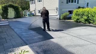 Professional Asphalt Spray Sealing: "The Hedgy Edgy Spray Seal One" Top Coats Pavement Maintenance