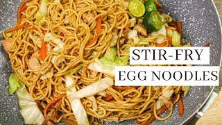 Simple Stir fry Egg Noodles With Chicken ( Easy and Delicious )