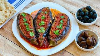 eggplant recipe, طرز تهیه بادمجان شکم پر با گوشت چرخ کرده