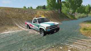 Cars vs Ditch with deep water - BeamNG.drive