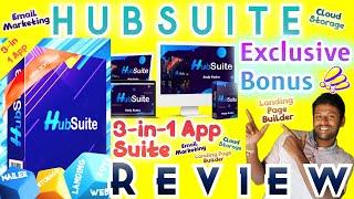 Hubsuite Review with Live DEMO  Email Marketing + Cloud Storage + Landing Page Maker  WOW Bonus 