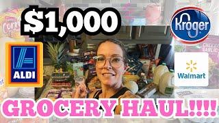 $1,000 GROCERY HAUL!!!/THIS IS THE LARGEST HAUL I HAVE EVER DONE/FAMILY OF 6 GROCERY HAULS