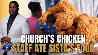 Sista Upset After Church's Chicken Staff Take Bite Out Of Her Order, Fix Her Own Plate