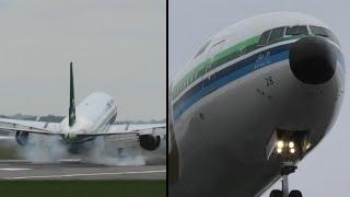 GUSTY ARRIVALS & HEAVY TOUCHDOWNS at Heathrow Airport