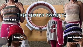 Sentro Knitting Machine Projects (tube mode + easy) | beanies, tube top, scarf