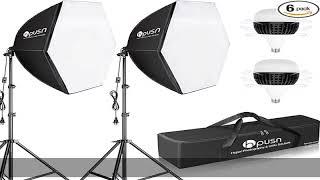 HPUSN Softbox Photography Lighting Kit 30"X30" Professional Continuous Lighting System Photo Studio