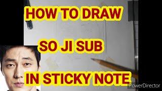 How to Draw - So Ji Sub in Sticky Note