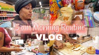 OUR MORNING ROUTINE VLOG | Grocery shop with me for two + haul | Help me put away the groceries