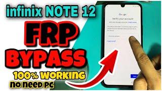 infinix NOTE 12 frp bypass | google account bypass no need pc 100% ok