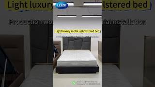 Light luxury metal upholstered bed | LEIZI Furniture