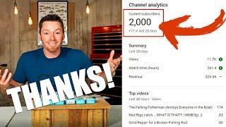 2000 Subscriber Thank You - The Minimalist Fisherman