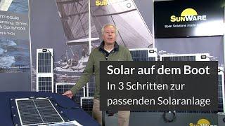 In 3 Schritten zur Solaranlage auf dem Boot