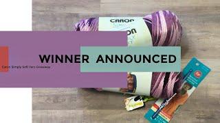 Caron Simply Soft Yarn Giveaway Winner