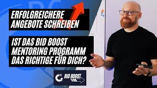 Ist das Bid Boost-Mentoring-Programm das Richtige für Dich?