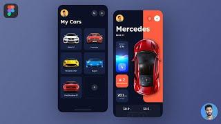 Creative Smart Car App Design Figma | App Designing | Figma Tutorial | 2022