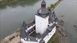 Eltville nach Kaub. Zollburg Burg Pfalzgrafenstein.