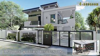 Project #6: 4 BEDROOM 2-STOREY MODERN HOUSE DESIGN | SMALL HOUSE DESIGN |