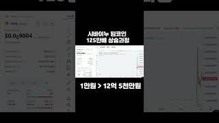 시바이누 밈코인 1만원이 12억이 되는과정. #shorts #밈코인