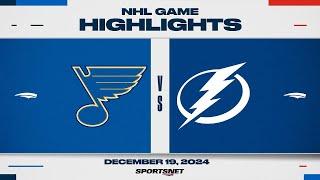 NHL Highlights | Blues vs. Lightning - December 19, 2024