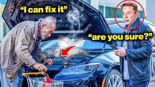 Homeless OLD Man HELPS Elon Musk, Next Day He Gets The Shock Of His Life!