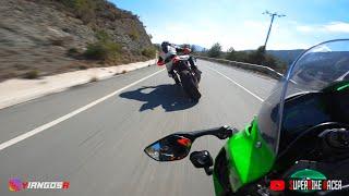 OK Bro Let's Do It - SuperBike Ninja Zx10R VS SuperNaked Tuono V4 1100