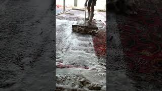 foam scraping  #satisfying #rugcleaning #asmr