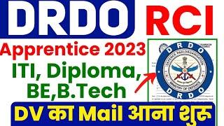 DRDO RCI Apprentice Document Verification 2023 | ITI, Diploma, Graduate latest apprentice 2023